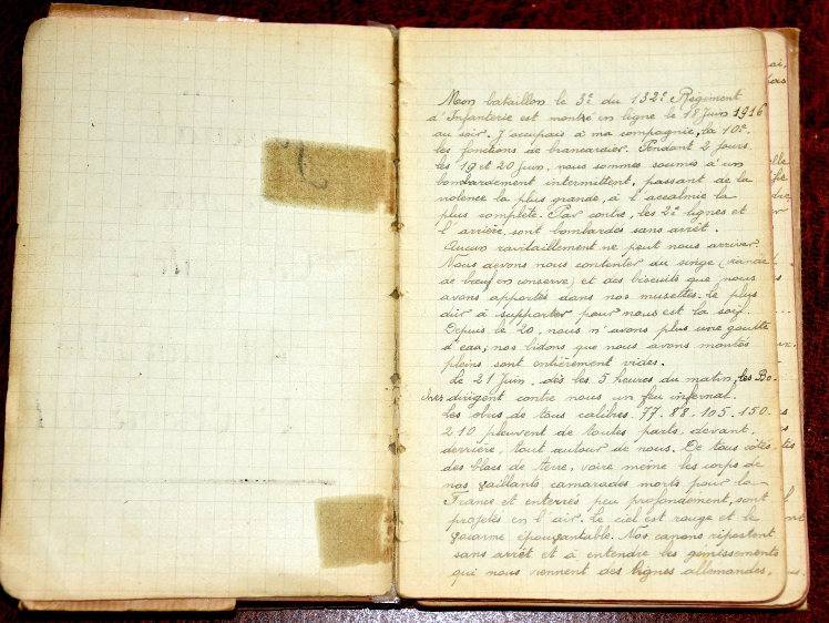 Le journal d'Edmond Tournier dans sa version originale.